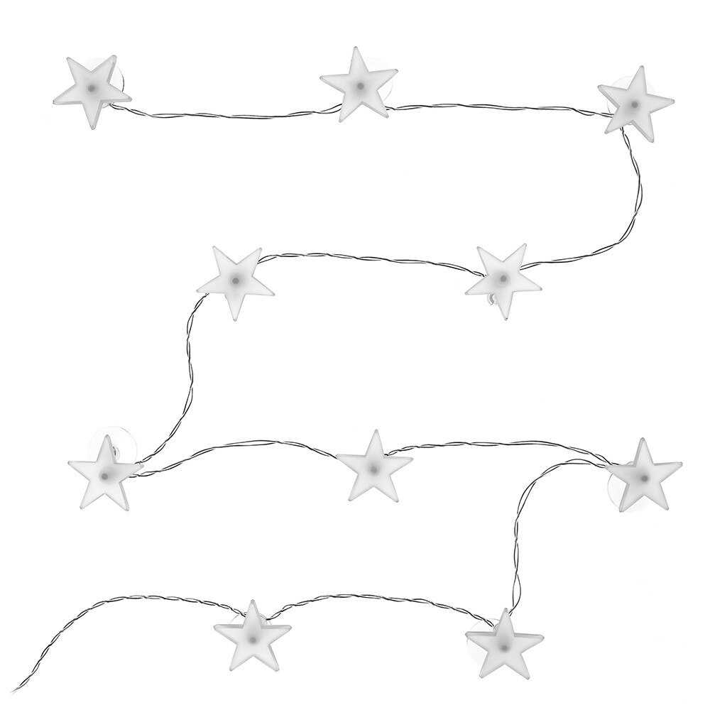 Instalatie de craciun Retlux, Model RXL284, 10 led-uri, Stele, 1,8 m, Alb rece