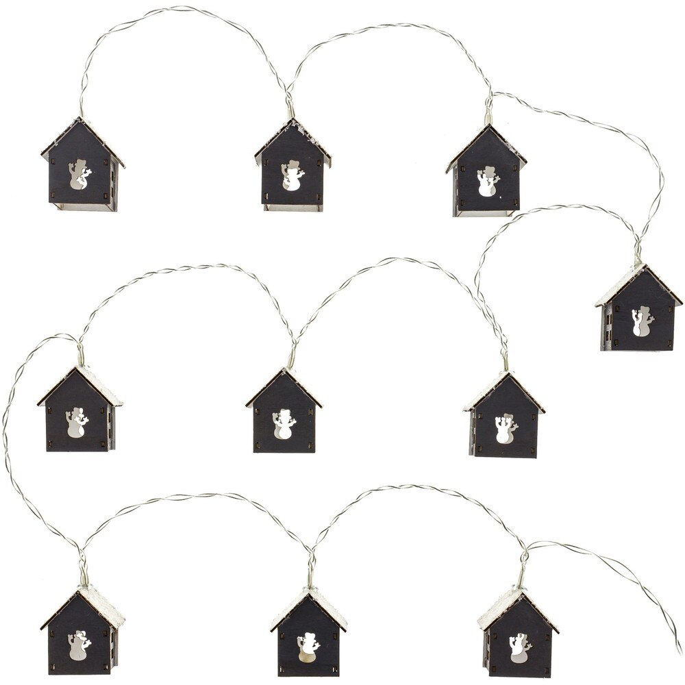 Instalatie de Craciun Retlux, 10 LED-uri, Forma de casuta, Lumina calda