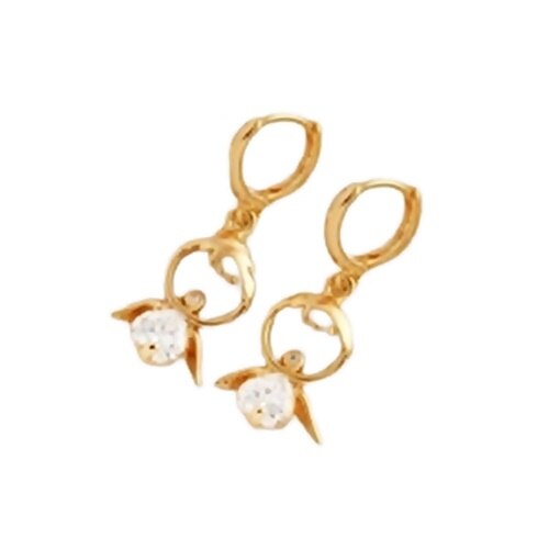 Elegáns gold filled arany fülbevaló, sziporkázó kövekkel GP0185 - eMAG.hu