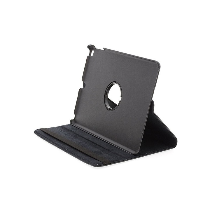 Husa pentru tableta Tokgalaxis, Compatibil cu iPad 2021 10.2/ iPad 9, Reversibila, Piele/ Plastic, Negru