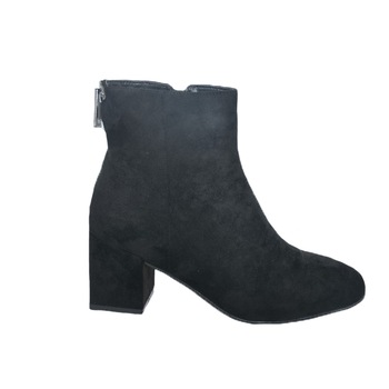 Botine Chesy accesorizate cu fermuar la spate,D&J Exclussive, Negru Botine Chesy accesorizate cu fermuar la spate,D&J Exclussive, Negru