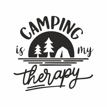 Sticker decorativ, perete, Camping is my Therapy, PVC autocolant, 105 x 100 cm Sticker decorativ, perete, Camping is my Therapy, PVC autocolant, 105 x 100 cm