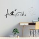 Sticker decorativ, perete, Dragoste pentru Canotaj si natura, Negru, PVC autocolant, 120 x 50 cm