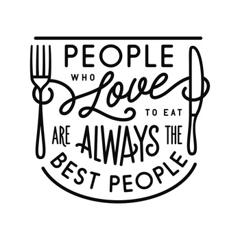 Sticker decorativ modern, Citat pe perete, People who love to eat are always the best people, PVC autocolant, Negru, 100 x 90 cm Sticker decorativ modern, Citat pe perete, People who love to eat are always the best people, PVC autocolant, Negru, 100 x 90 cm