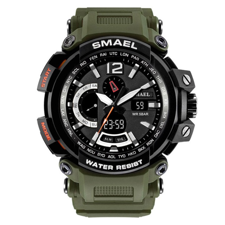 Ceas Sport Quartz DualTime Leader Verde 9952402