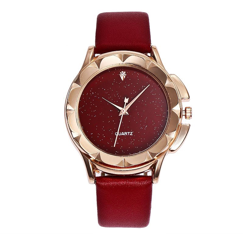 Ceas Viser Unisex Quartz Casual Elegant Rosu, PN999405RU, curea din piele, afisaj Analog