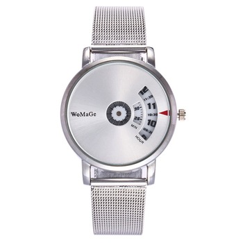 Ceas WoMaGe Unisex Quartz Casual Elegant Alb, PN999357AB, curea din metal (mesh), afisaj Analog Ceas WoMaGe Unisex Quartz Casual Elegant Alb, PN999357AB, curea din metal (mesh), afisaj Analog