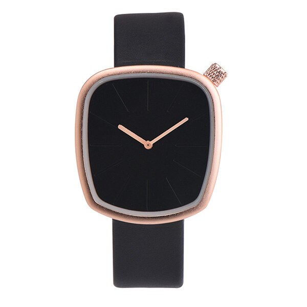 Ceas OKTIME Unisex Quartz Casual Elegant Negru, PN999964NU, curea din piele, afisaj Analog