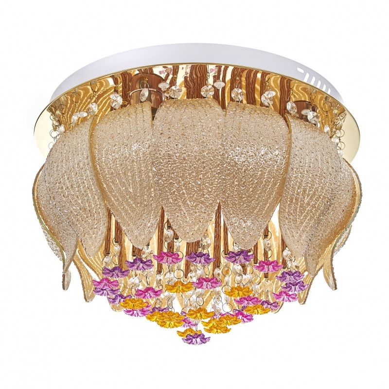 Plafoniera Blossom, Auriu, 4XE27 + Led Rgb, el 1943/40 Gd