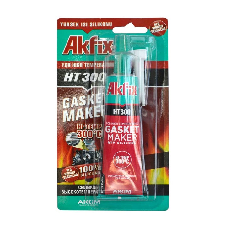 Силикон Термо 300° Akfix, Червен, 85мл.
