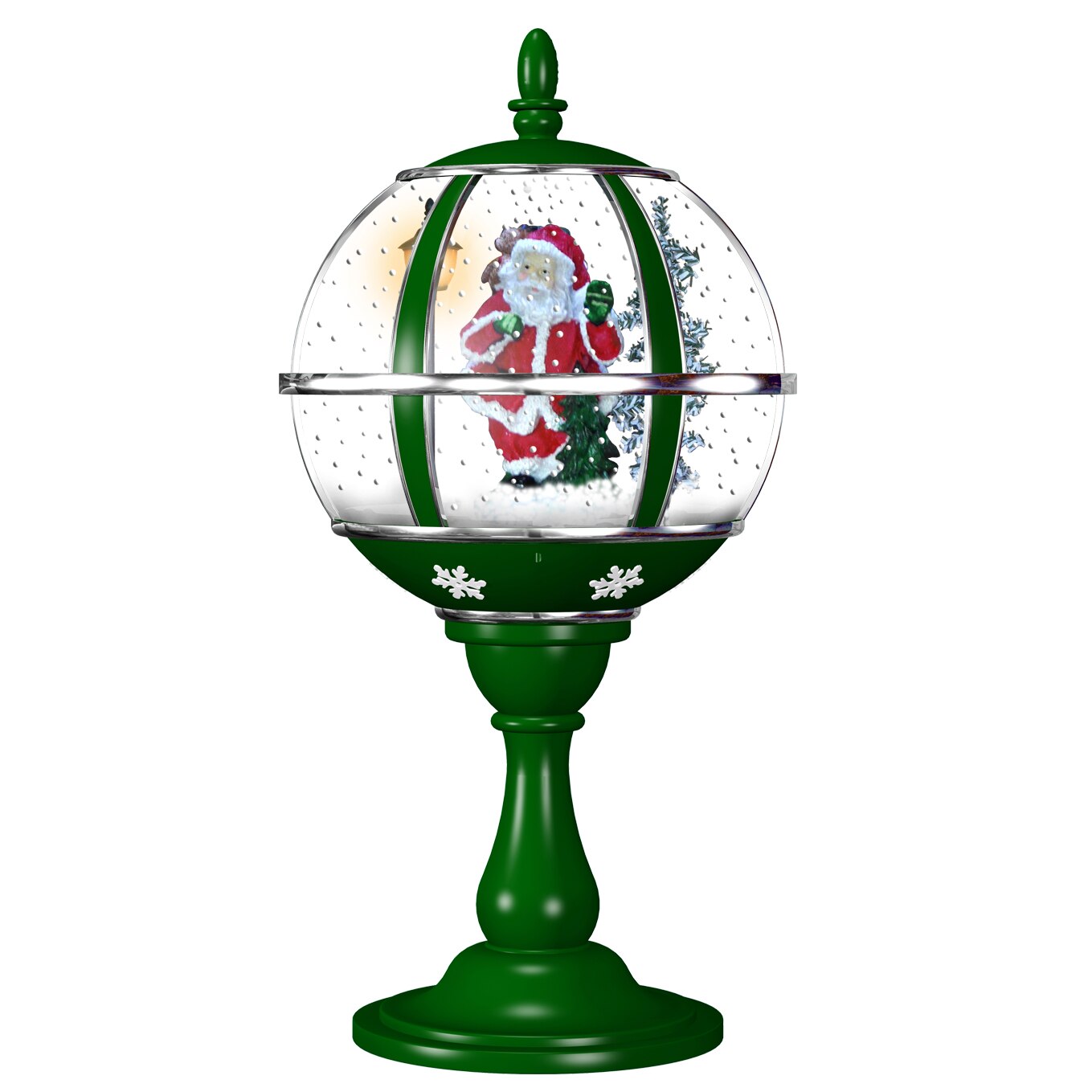 Felinar Muzical cu led si zapada artificiala de birou, WB-007-G, 61cm