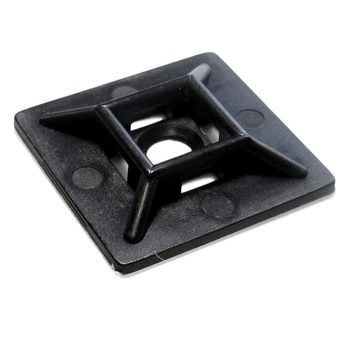 Set 100 buc Suporti din Plastic- Cleme Adezive pentru Montarea Traseelor de Cablu pentru Boxe sau pentru Televizoare cu Coliere de Plastic (Soricei), 19x19 mm, Culoare Negru Set 100 buc Suporti din Plastic- Cleme Adezive pentru Montarea Traseelor de Cablu pentru Boxe sau pentru Televizoare cu Coliere de Plastic (Soricei), 19x19 mm, Culoare Negru