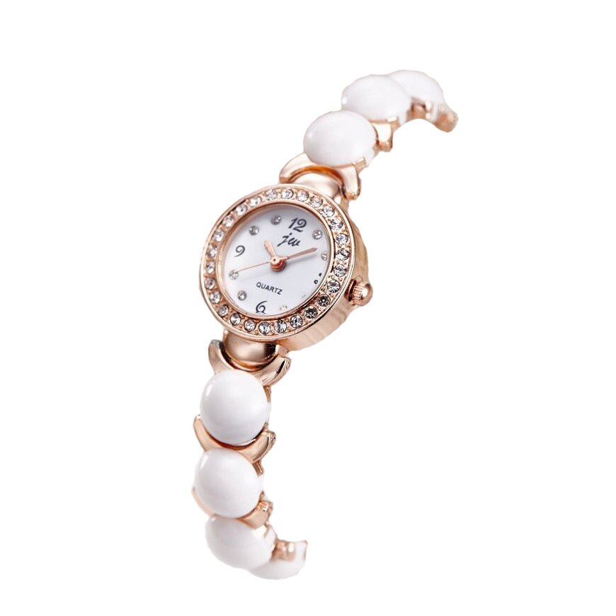 Ceas jw Dama Quartz Casual Elegant Alb, PN999896AB, curea din metal (zale), afisaj Analog