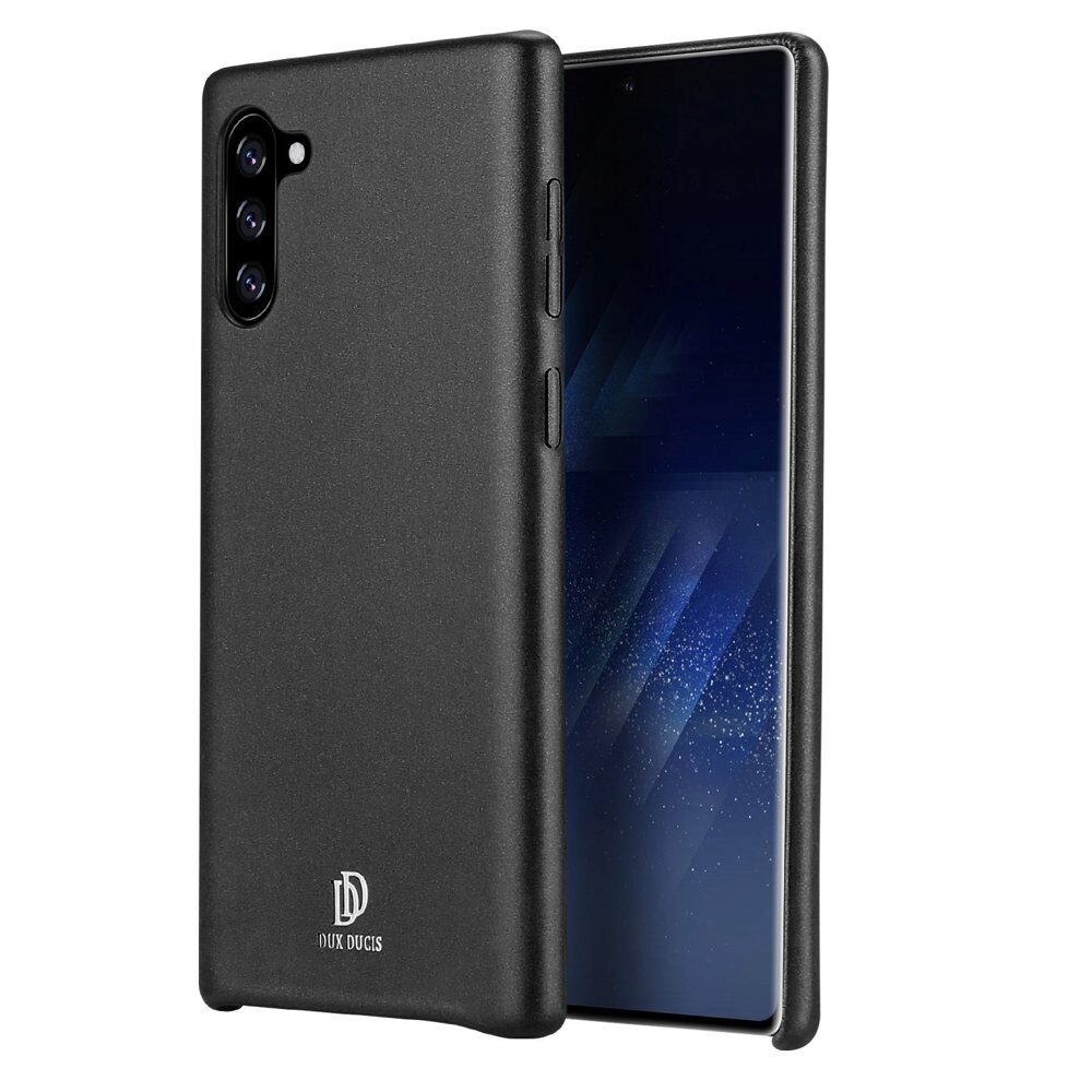 Husa Protectie Dux Ducis din Piele (Eco) pentru Samsung Galaxy Note 10, Anti-Alunecare, Negru