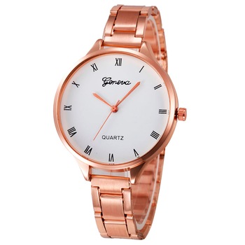 Ceas Geneva Dama Quartz Casual Elegant Rosegold-alb, PN999965RAB, curea din metal (zale), afisaj Analog Ceas Geneva Dama Quartz Casual Elegant Rosegold-alb, PN999965RAB, curea din metal (zale), afisaj Analog