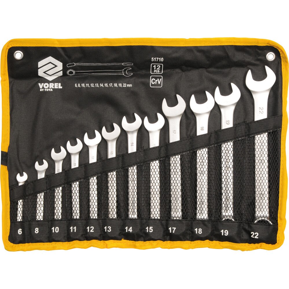 Set 12 chei combinate 6 - 22 mm Vorel 51710