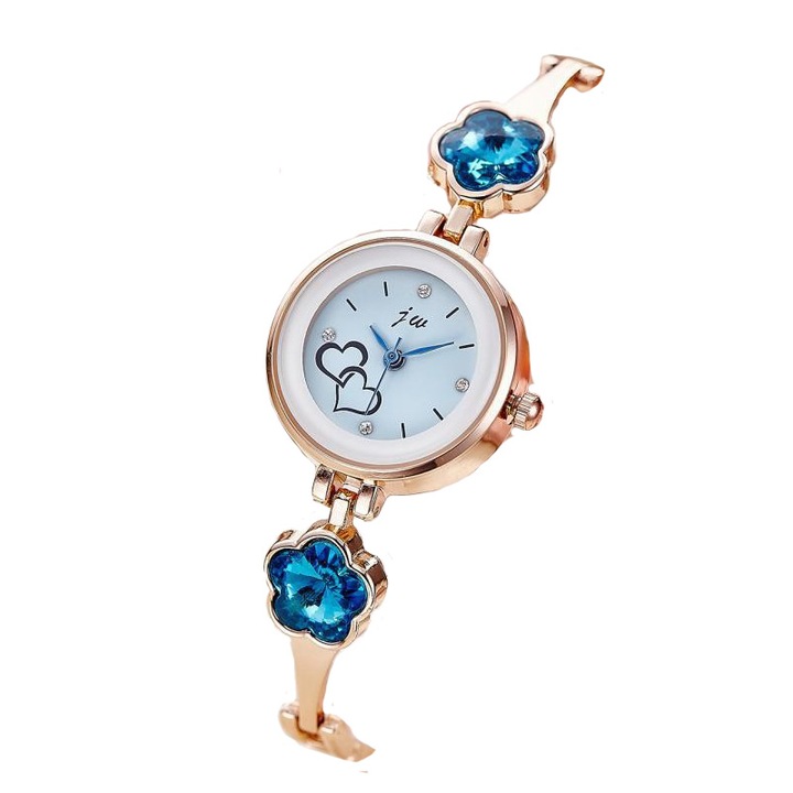 Ceas jw Dama Quartz Casual Elegant Albastru-ocean, PN999848AON, curea din metal (zale), afisaj Analog