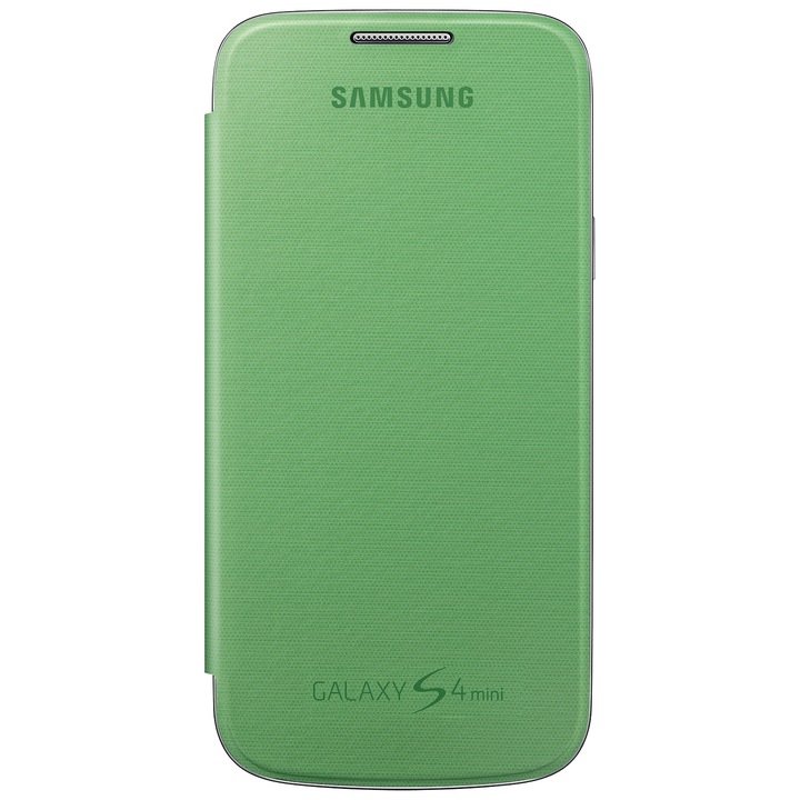 Калъф Samsung Flip Cover за Samsung Galaxy S4 mini i9190, Кожа, Bulk Зелен