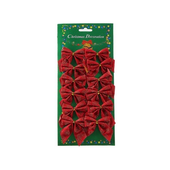 Set 12 fundite decorative iMKⓇ, Din polistiren, Din panglica rosie catifetala, Usor de pastrat Set 12 fundite decorative iMKⓇ, Din polistiren, Din panglica rosie catifetala, Usor de pastrat