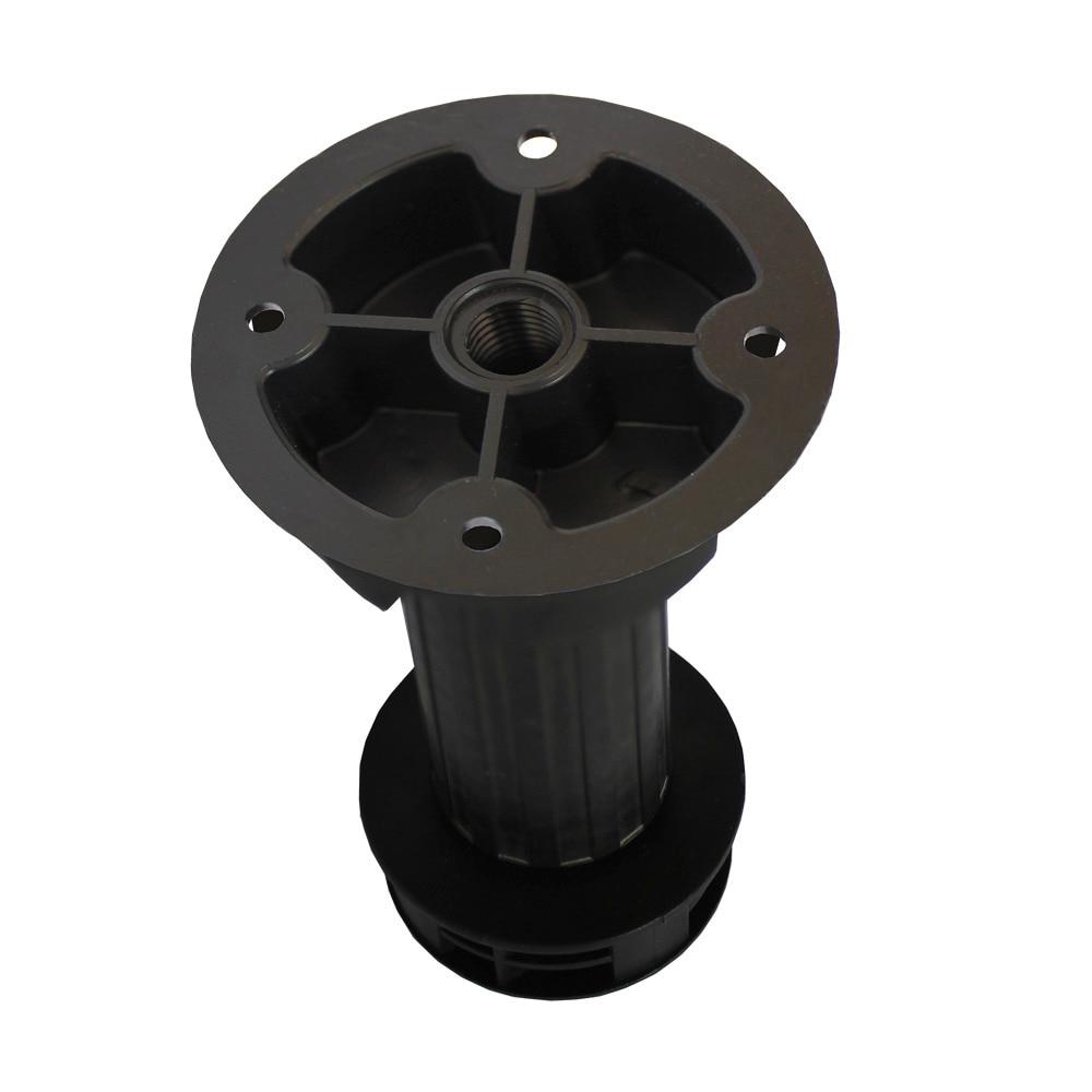 Picior mobilier plastic, reglabil, negru, H = 100 mm, doua piese , set 360 buc