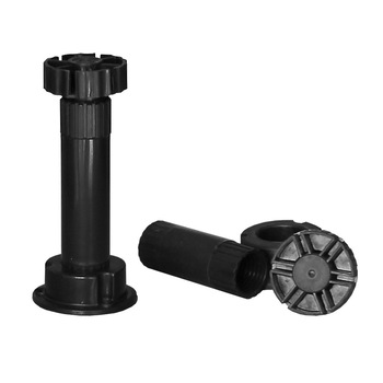 Picior mobilier plastic, reglabil, negru, H = 120 mm, trei piese , set 300 buc Picior mobilier plastic, reglabil, negru, H = 120 mm, trei piese , set 300 buc
