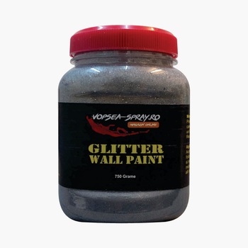 Vopsea Perete Cu Sclipici Argintiu Vopsea Spray 750 Gr. Vopsea Perete Cu Sclipici Argintiu Vopsea Spray 750 Gr.