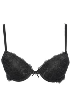 Sutien din dantela, cu burete subtire si push-up cu gel, Intimamoda, Vanity, Negru Sutien din dantela, cu burete subtire si push-up cu gel, Intimamoda, Vanity, Negru