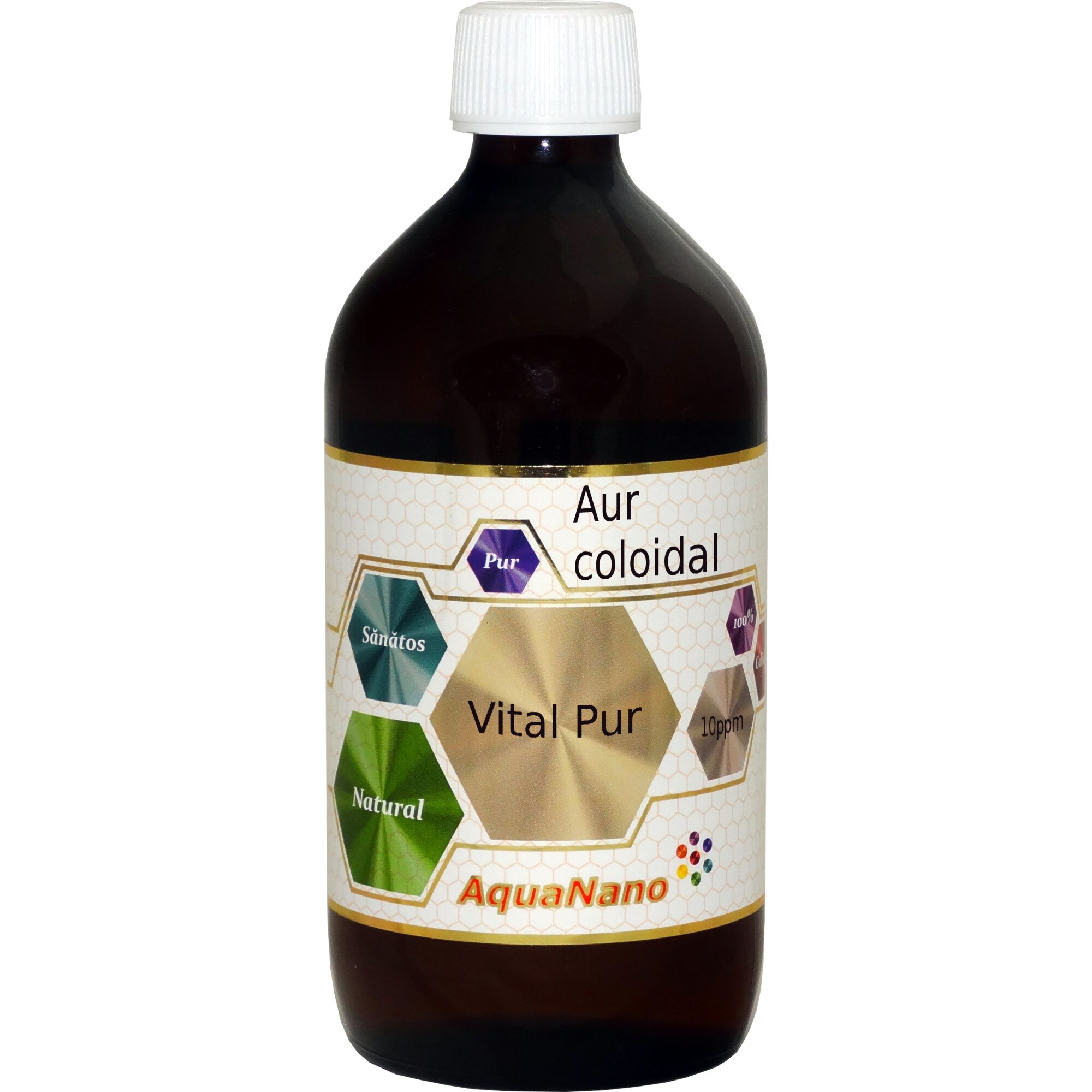 Aur coloidal, AquaNano Vital-Pur, 10ppm, 5000ml