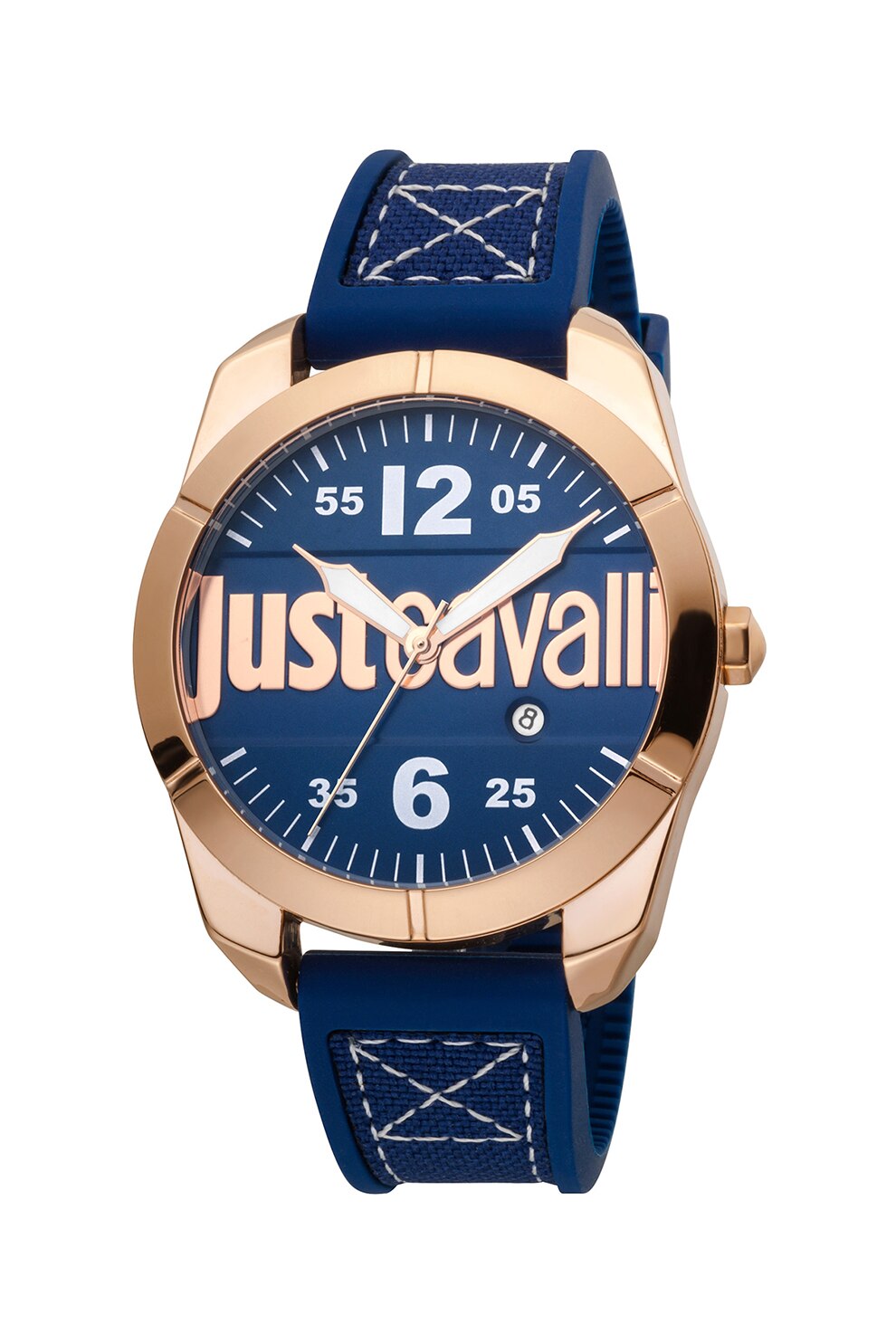 JUST CAVALLI, Ceas cu o curea de silicon, Albastru