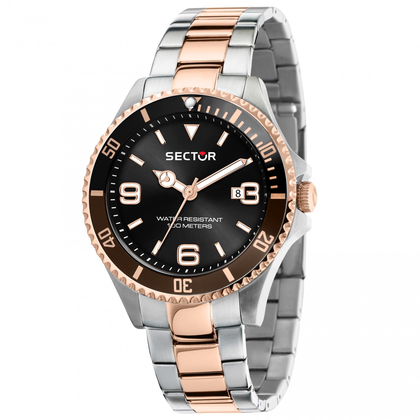 Ceas barbatesc Sector R3253161019 Quartz Argintiu, Rose gold