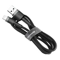 Cablu de Date Baseus Cafule Fast Charge USB la Lightning iPhone 1m Negru+Gri