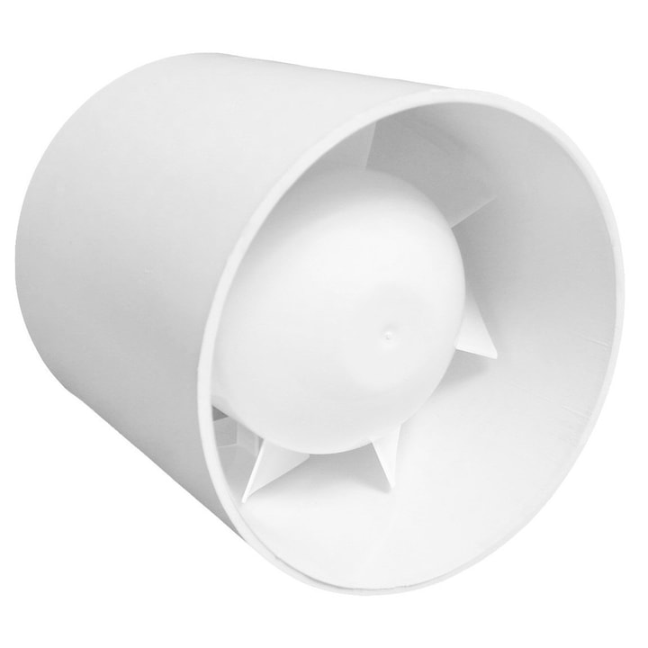 Аксиален канален вентилатор Dospel Euro 2, диаметър 120 mm, 150 mc/h, ABS, бял