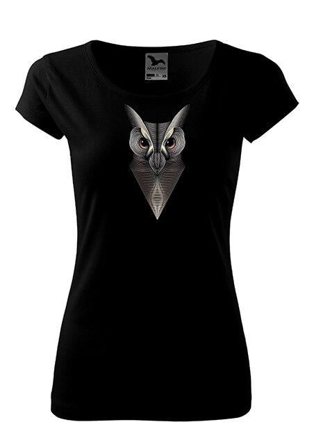 Tricou cu maneca scurta,Bufnita stilizata