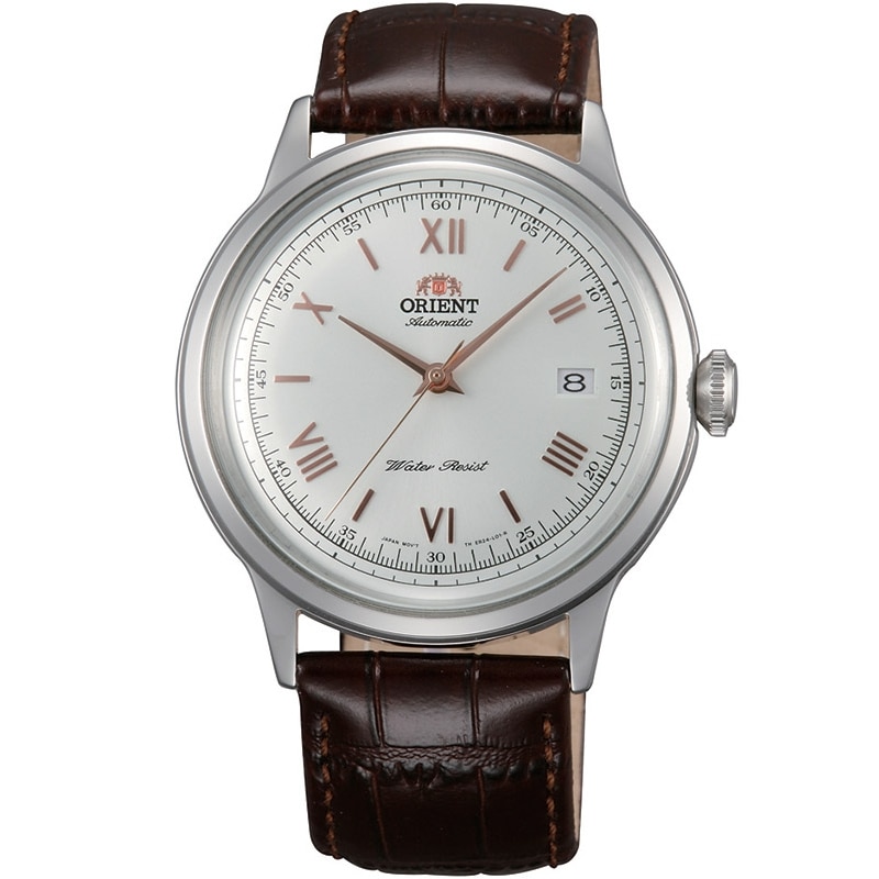 Ceas barbatesc Orient Automatic, Argintiu/Maro