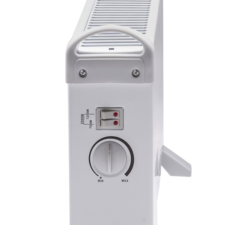 Convector electric Sta,de podea,tip aeroterma,putere 2000W,3 trepte glabile de putere,gri