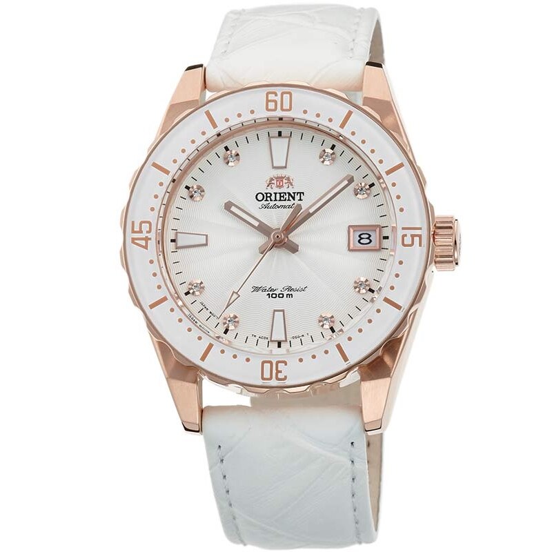 Ceas dama Orient FAC0A003W0 Automatic Rose gold, Alb