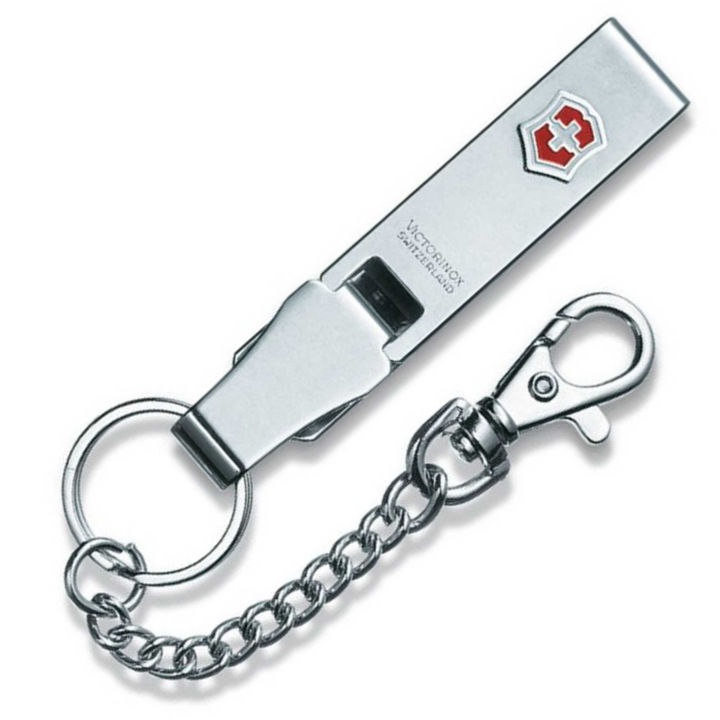Multiclip Victorinox din otel inoxidabil cu lant 4.1859