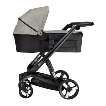 Carucior Bebumi Space 2 in 1, Cadru negru, Gri, cu frana automata, 2020 Carucior Bebumi Space 2 in 1, Cadru negru, Gri, cu frana automata, 2020