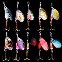 Set 10 momeli cu carlige CYTHERIA, plus carcasa organizator, Multicolor