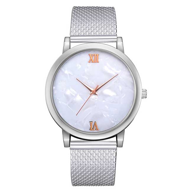 Ceas Viser Dama Quartz Casual Elegant Silver, PN999549SR, curea din metal (mesh), afisaj Analog