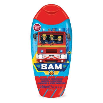Sampon si balsam pentru copii 2 in 1 NOVOKIDS™ Disney Originals Fireman Sam, 200 ml, non-toxic, aroma de piersici , model Pompierul Sam Sampon si balsam pentru copii 2 in 1 NOVOKIDS™ Disney Originals Fireman Sam, 200 ml, non-toxic, aroma de piersici , model Pompierul Sam