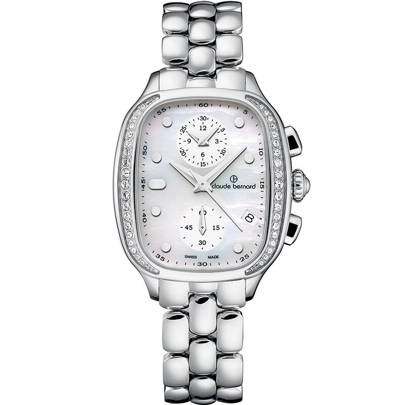 Ceas dama Claude Bernard 10800 3PM NAIN Quartz Argintiu