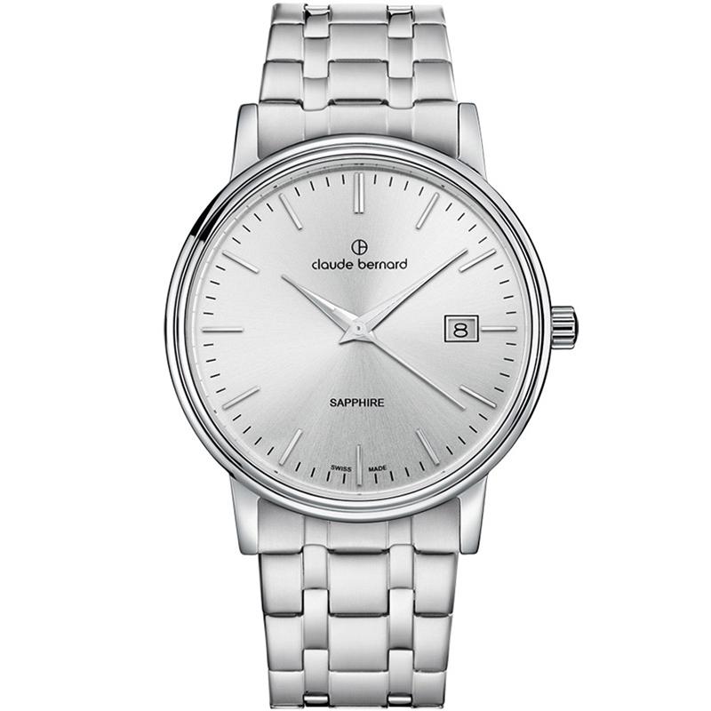 Ceas barbatesc Claude Bernard 53009 3M AIN Quartz Argintiu