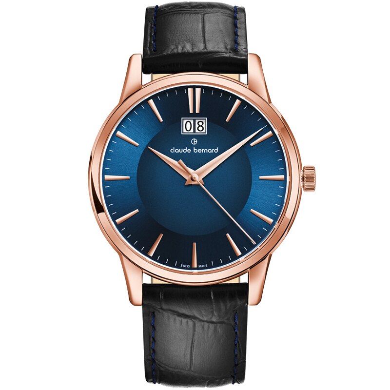 Ceas barbatesc Claude Bernard 63003 37R BUIR Quartz Rose gold