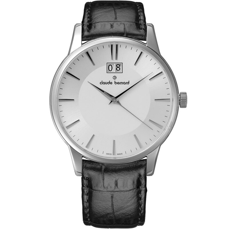Ceas barbatesc Claude Bernard 63003 3 AIN Quartz Argintiu