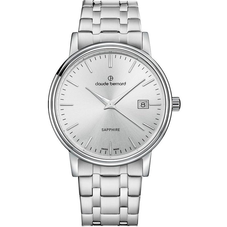 Ceas barbatesc Claude Bernard 53007 3M AIN Quartz Argintiu