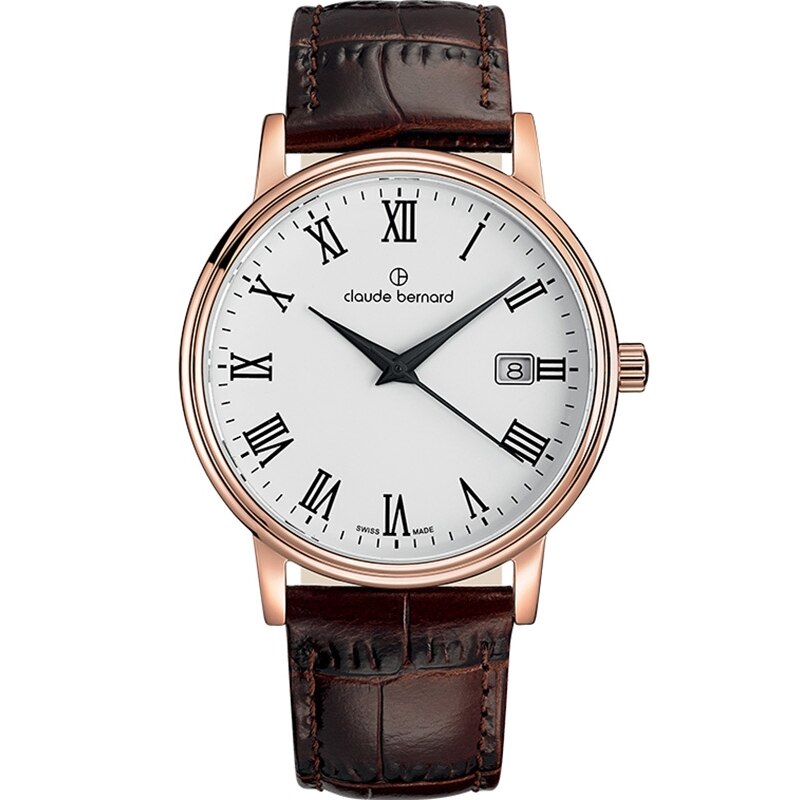 Ceas barbatesc Claude Bernard 53007 37R BR Quartz Rose gold