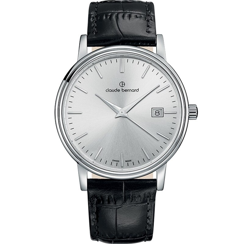 Ceas barbatesc Claude Bernard 53007 3 AIN Quartz Argintiu