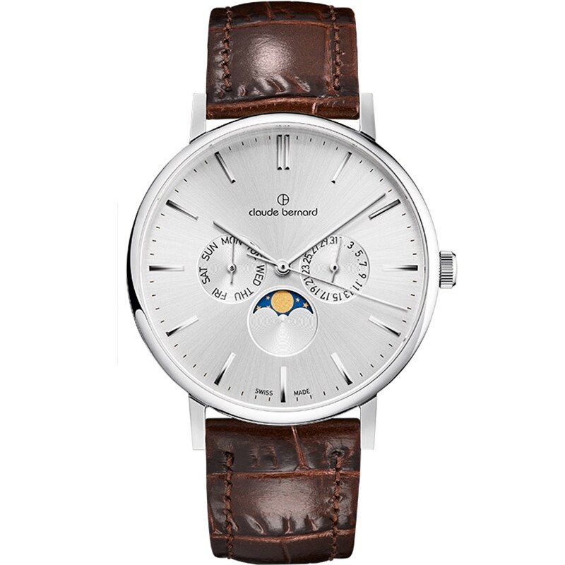 Ceas barbatesc Claude Bernard 40004 3 AIN Quartz Argintiu