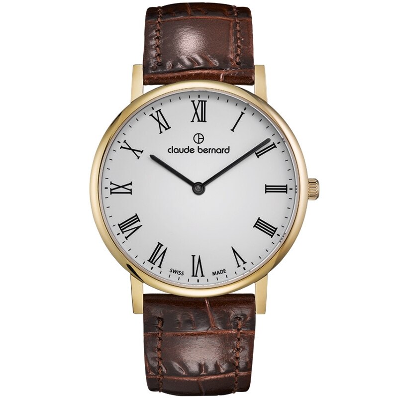 Ceas barbatesc Claude Bernard 20214 37J BR Quartz Auriu